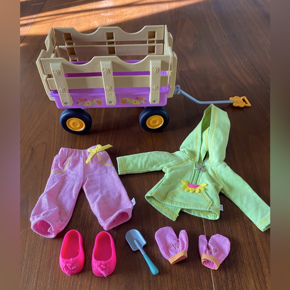 American Girl Garden Adventure Picnic and Garden Wagon Sets